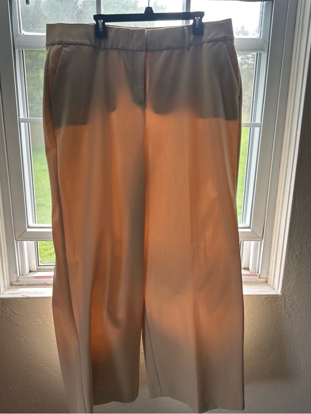 Lane Bryant Cream Wide-Leg Pants
